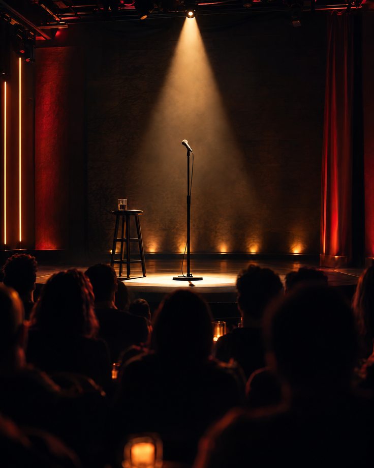 Conceptual illustration of a live performance stage